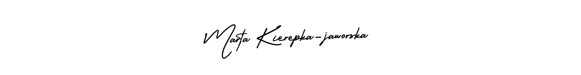 Also You can easily find your signature by using the search form. We will create Marta Kierepka-jaworska name handwritten signature images for you free of cost using AmerikaSignatureDemo-Regular sign style. Marta Kierepka-jaworska signature style 3 images and pictures png