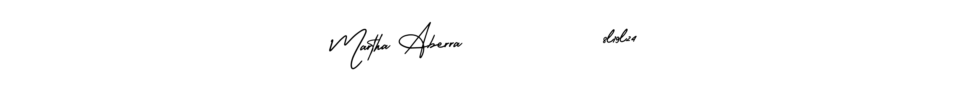 How to make Martha Aberra             8l19l24 name signature. Use AmerikaSignatureDemo-Regular style for creating short signs online. This is the latest handwritten sign. Martha Aberra             8l19l24 signature style 3 images and pictures png