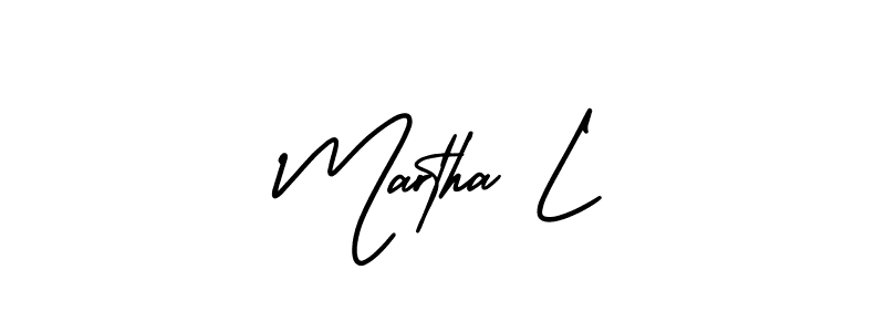 Martha L stylish signature style. Best Handwritten Sign (AmerikaSignatureDemo-Regular) for my name. Handwritten Signature Collection Ideas for my name Martha L. Martha L signature style 3 images and pictures png