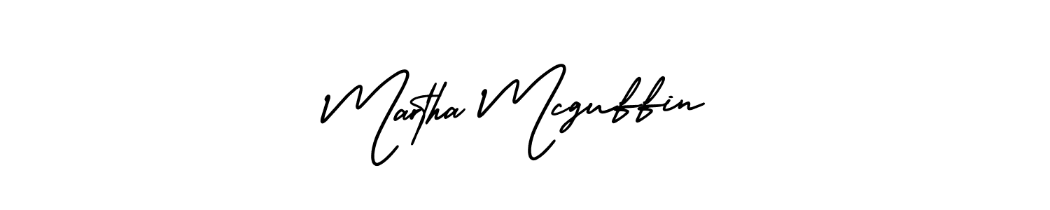 Design your own signature with our free online signature maker. With this signature software, you can create a handwritten (AmerikaSignatureDemo-Regular) signature for name Martha Mcguffin. Martha Mcguffin signature style 3 images and pictures png