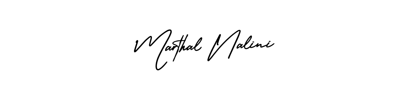 Create a beautiful signature design for name Marthal Nalini. With this signature (AmerikaSignatureDemo-Regular) fonts, you can make a handwritten signature for free. Marthal Nalini signature style 3 images and pictures png