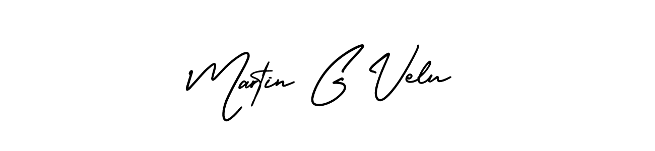 Make a beautiful signature design for name Martin G Velu. With this signature (AmerikaSignatureDemo-Regular) style, you can create a handwritten signature for free. Martin G Velu signature style 3 images and pictures png