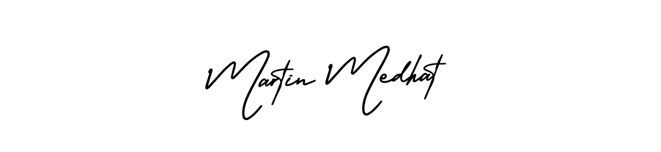 It looks lik you need a new signature style for name Martin Medhat. Design unique handwritten (AmerikaSignatureDemo-Regular) signature with our free signature maker in just a few clicks. Martin Medhat signature style 3 images and pictures png