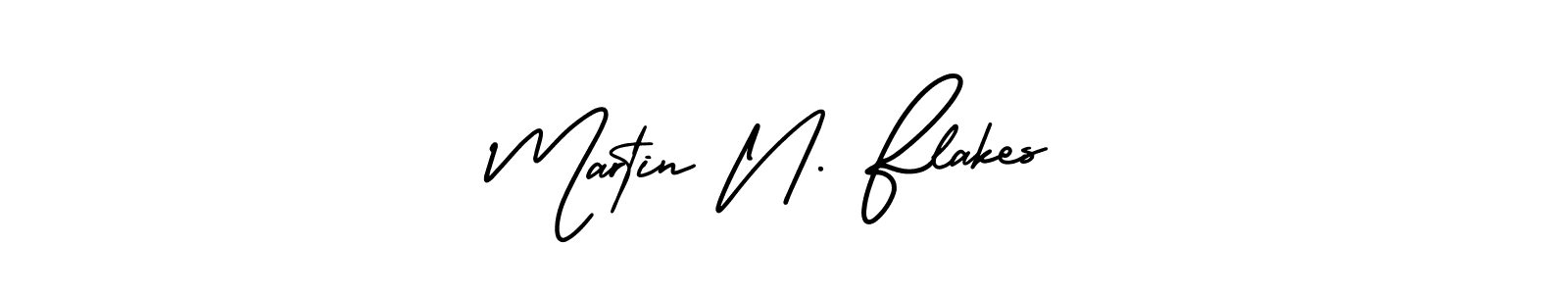 You should practise on your own different ways (AmerikaSignatureDemo-Regular) to write your name (Martin N. Flakes) in signature. don't let someone else do it for you. Martin N. Flakes signature style 3 images and pictures png