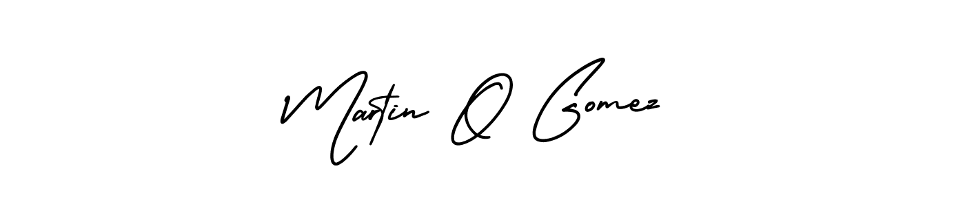 You should practise on your own different ways (AmerikaSignatureDemo-Regular) to write your name (Martin O Gomez) in signature. don't let someone else do it for you. Martin O Gomez signature style 3 images and pictures png