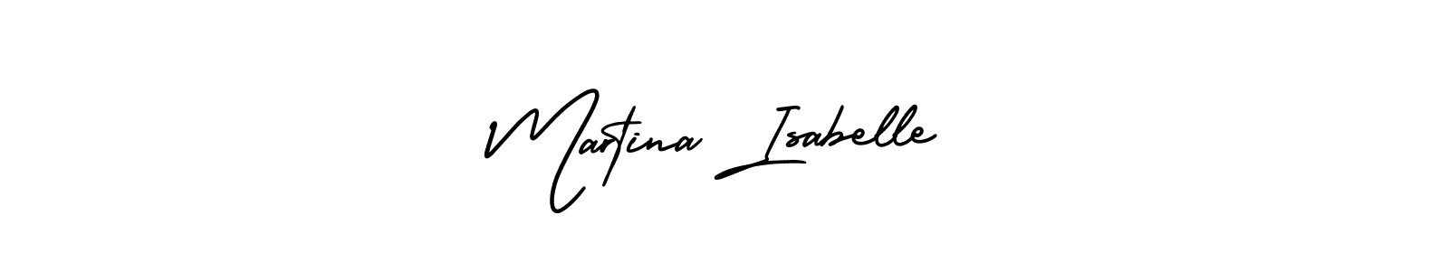 How to make Martina Isabelle signature? AmerikaSignatureDemo-Regular is a professional autograph style. Create handwritten signature for Martina Isabelle name. Martina Isabelle signature style 3 images and pictures png