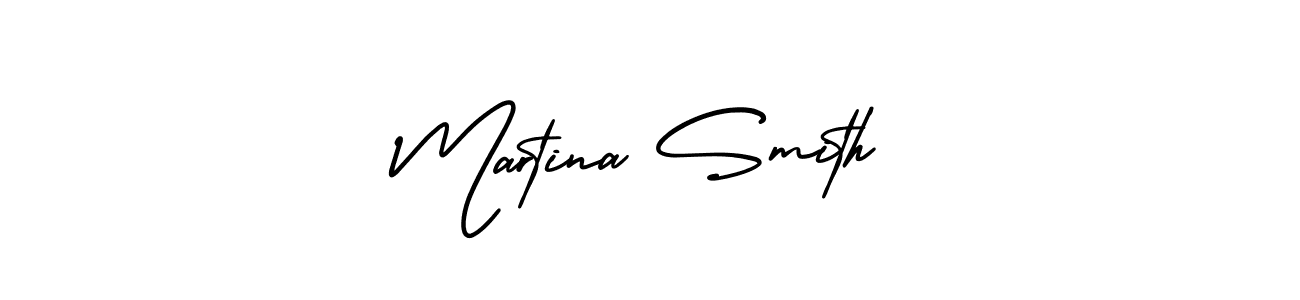 You should practise on your own different ways (AmerikaSignatureDemo-Regular) to write your name (Martina Smith) in signature. don't let someone else do it for you. Martina Smith signature style 3 images and pictures png