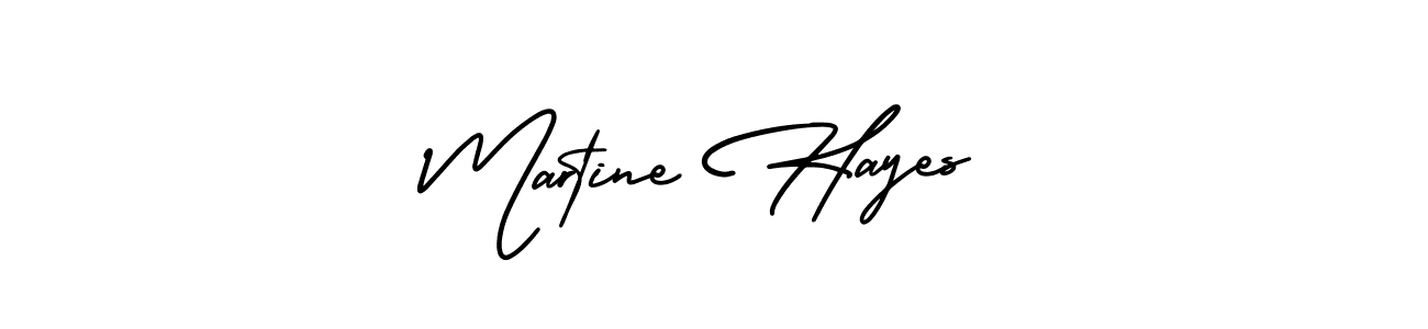 How to make Martine Hayes name signature. Use AmerikaSignatureDemo-Regular style for creating short signs online. This is the latest handwritten sign. Martine Hayes signature style 3 images and pictures png