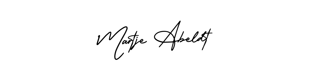 AmerikaSignatureDemo-Regular is a professional signature style that is perfect for those who want to add a touch of class to their signature. It is also a great choice for those who want to make their signature more unique. Get Martje Abeldt name to fancy signature for free. Martje Abeldt signature style 3 images and pictures png