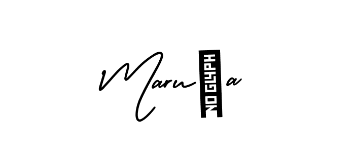 How to make Maruša name signature. Use AmerikaSignatureDemo-Regular style for creating short signs online. This is the latest handwritten sign. Maruša signature style 3 images and pictures png