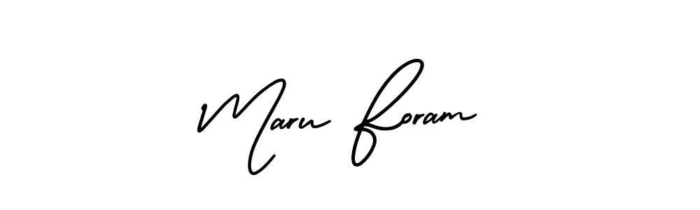 Make a beautiful signature design for name Maru Foram. With this signature (AmerikaSignatureDemo-Regular) style, you can create a handwritten signature for free. Maru Foram signature style 3 images and pictures png