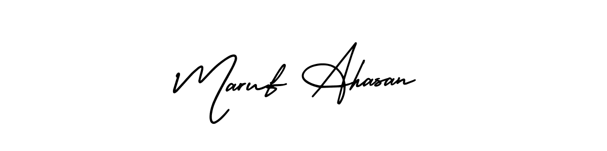 How to make Maruf Ahasan signature? AmerikaSignatureDemo-Regular is a professional autograph style. Create handwritten signature for Maruf Ahasan name. Maruf Ahasan signature style 3 images and pictures png