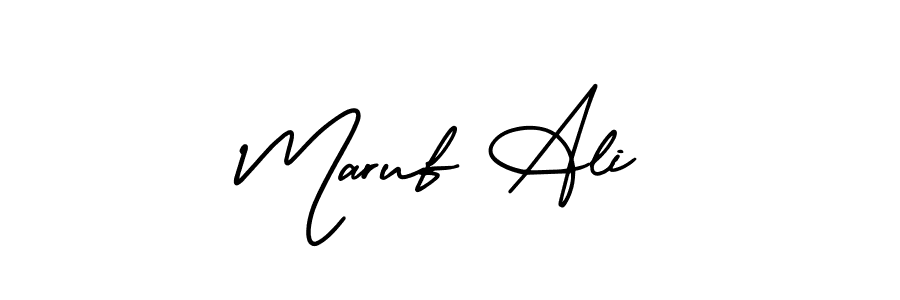 Create a beautiful signature design for name Maruf Ali. With this signature (AmerikaSignatureDemo-Regular) fonts, you can make a handwritten signature for free. Maruf Ali signature style 3 images and pictures png