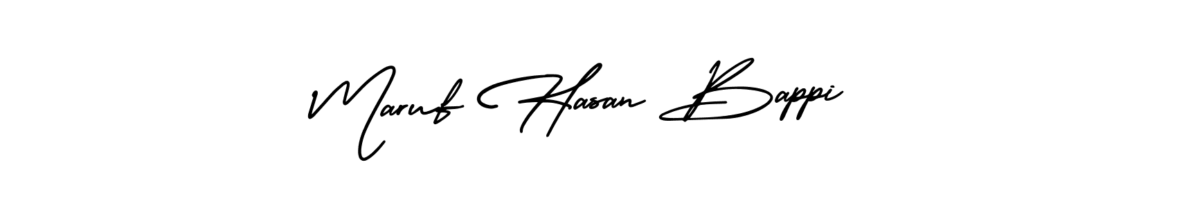 Create a beautiful signature design for name Maruf Hasan Bappi. With this signature (AmerikaSignatureDemo-Regular) fonts, you can make a handwritten signature for free. Maruf Hasan Bappi signature style 3 images and pictures png