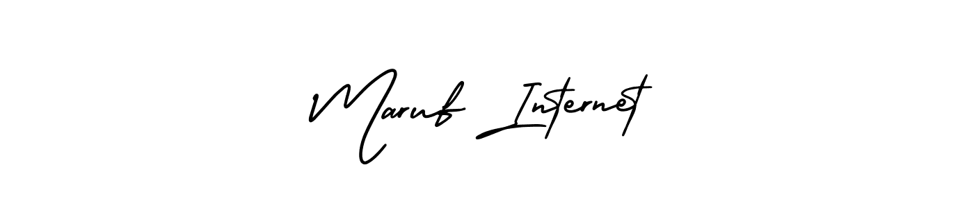Make a beautiful signature design for name Maruf Internet. Use this online signature maker to create a handwritten signature for free. Maruf Internet signature style 3 images and pictures png