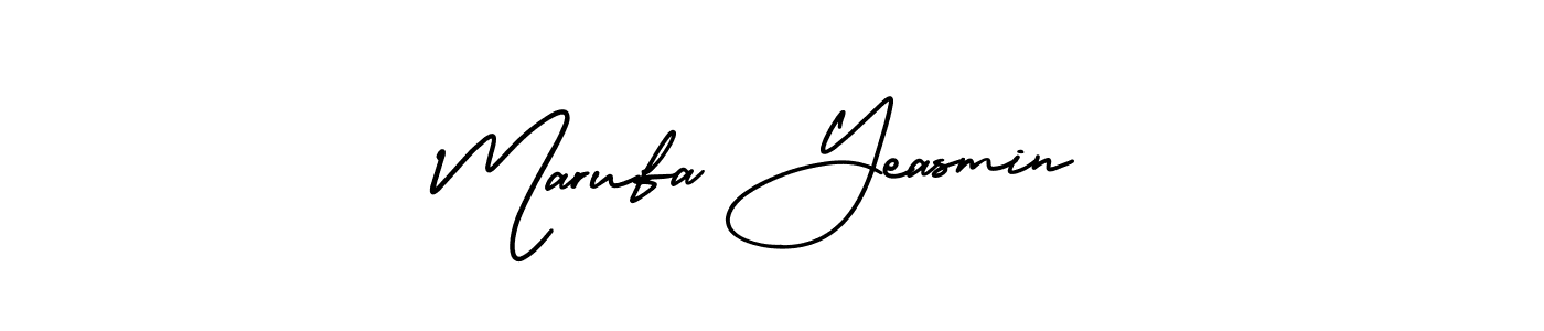 Make a beautiful signature design for name Marufa Yeasmin. With this signature (AmerikaSignatureDemo-Regular) style, you can create a handwritten signature for free. Marufa Yeasmin signature style 3 images and pictures png