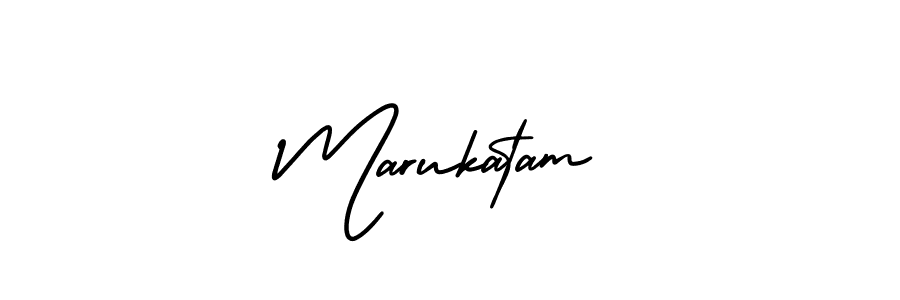 How to make Marukatam name signature. Use AmerikaSignatureDemo-Regular style for creating short signs online. This is the latest handwritten sign. Marukatam signature style 3 images and pictures png