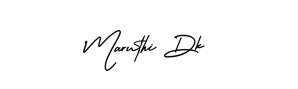 How to make Maruthi Dk name signature. Use AmerikaSignatureDemo-Regular style for creating short signs online. This is the latest handwritten sign. Maruthi Dk signature style 3 images and pictures png