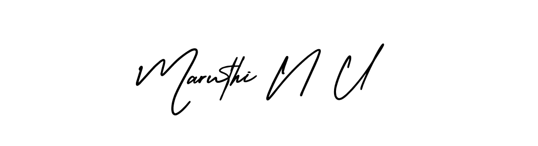 How to make Maruthi N U signature? AmerikaSignatureDemo-Regular is a professional autograph style. Create handwritten signature for Maruthi N U name. Maruthi N U signature style 3 images and pictures png