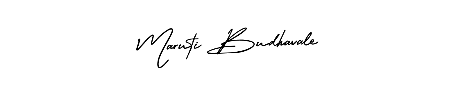 Create a beautiful signature design for name Maruti Budhavale. With this signature (AmerikaSignatureDemo-Regular) fonts, you can make a handwritten signature for free. Maruti Budhavale signature style 3 images and pictures png