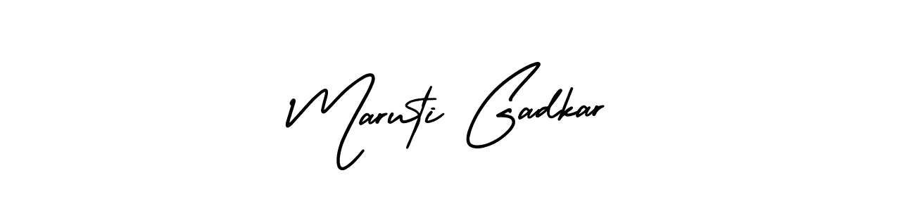 Make a beautiful signature design for name Maruti Gadkar. With this signature (AmerikaSignatureDemo-Regular) style, you can create a handwritten signature for free. Maruti Gadkar signature style 3 images and pictures png