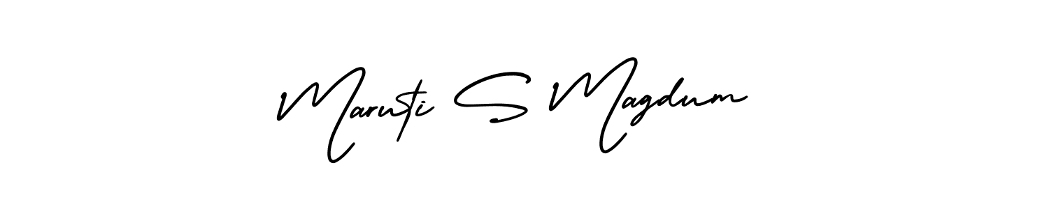 You can use this online signature creator to create a handwritten signature for the name Maruti S Magdum. This is the best online autograph maker. Maruti S Magdum signature style 3 images and pictures png
