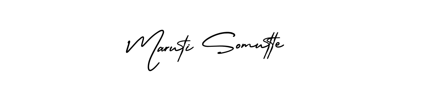 Make a beautiful signature design for name Maruti Somutte. With this signature (AmerikaSignatureDemo-Regular) style, you can create a handwritten signature for free. Maruti Somutte signature style 3 images and pictures png