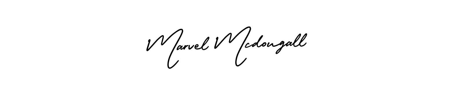 Marvel Mcdougall stylish signature style. Best Handwritten Sign (AmerikaSignatureDemo-Regular) for my name. Handwritten Signature Collection Ideas for my name Marvel Mcdougall. Marvel Mcdougall signature style 3 images and pictures png