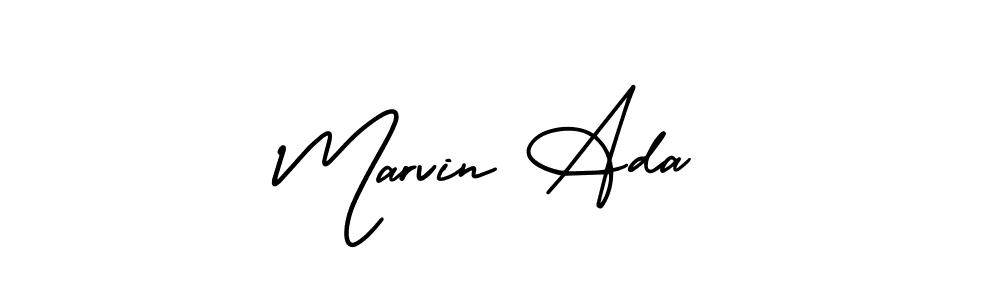 Use a signature maker to create a handwritten signature online. With this signature software, you can design (AmerikaSignatureDemo-Regular) your own signature for name Marvin Ada. Marvin Ada signature style 3 images and pictures png