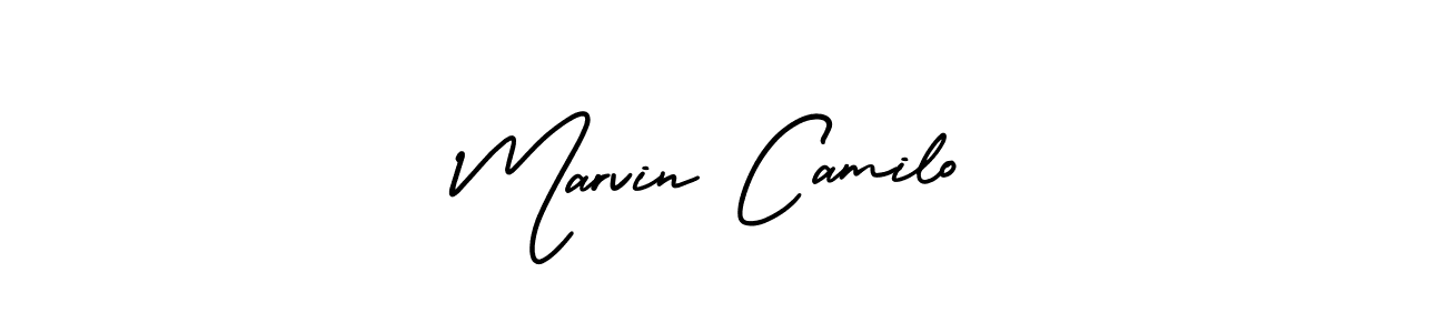 Use a signature maker to create a handwritten signature online. With this signature software, you can design (AmerikaSignatureDemo-Regular) your own signature for name Marvin Camilo. Marvin Camilo signature style 3 images and pictures png