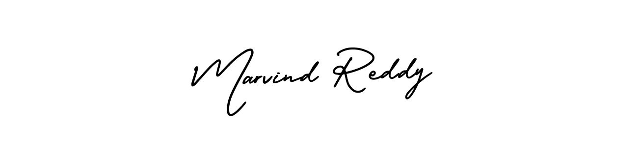 The best way (AmerikaSignatureDemo-Regular) to make a short signature is to pick only two or three words in your name. The name Marvind Reddy include a total of six letters. For converting this name. Marvind Reddy signature style 3 images and pictures png