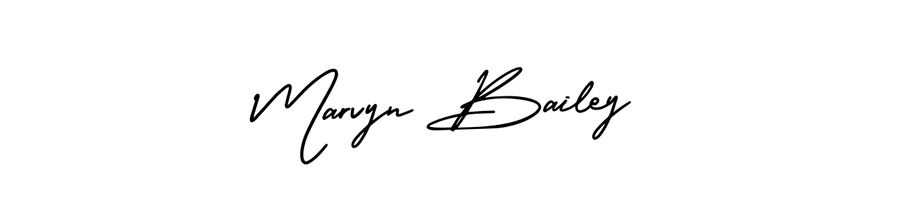 You should practise on your own different ways (AmerikaSignatureDemo-Regular) to write your name (Marvyn Bailey) in signature. don't let someone else do it for you. Marvyn Bailey signature style 3 images and pictures png