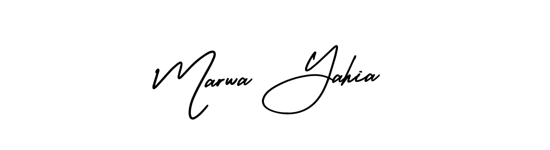 Make a beautiful signature design for name Marwa Yahia. Use this online signature maker to create a handwritten signature for free. Marwa Yahia signature style 3 images and pictures png