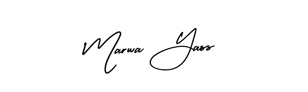 It looks lik you need a new signature style for name Marwa Yass. Design unique handwritten (AmerikaSignatureDemo-Regular) signature with our free signature maker in just a few clicks. Marwa Yass signature style 3 images and pictures png