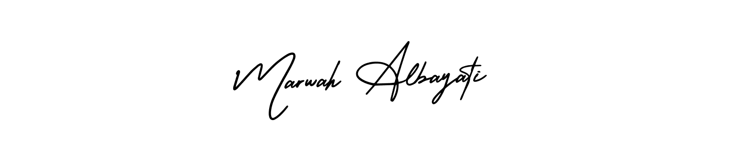 How to Draw Marwah Albayati signature style? AmerikaSignatureDemo-Regular is a latest design signature styles for name Marwah Albayati. Marwah Albayati signature style 3 images and pictures png