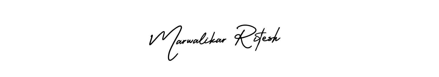 Also we have Marwalikar Ritesh name is the best signature style. Create professional handwritten signature collection using AmerikaSignatureDemo-Regular autograph style. Marwalikar Ritesh signature style 3 images and pictures png