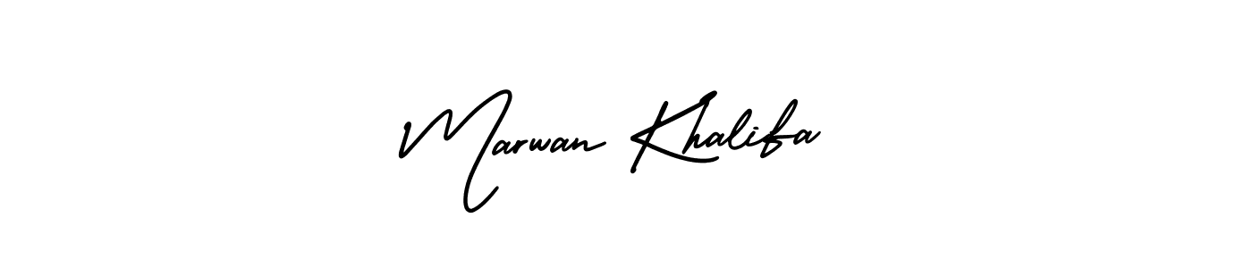 You should practise on your own different ways (AmerikaSignatureDemo-Regular) to write your name (Marwan Khalifa) in signature. don't let someone else do it for you. Marwan Khalifa signature style 3 images and pictures png