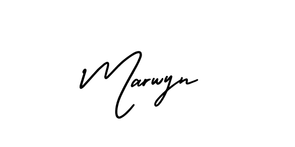 How to make Marwyn signature? AmerikaSignatureDemo-Regular is a professional autograph style. Create handwritten signature for Marwyn name. Marwyn signature style 3 images and pictures png