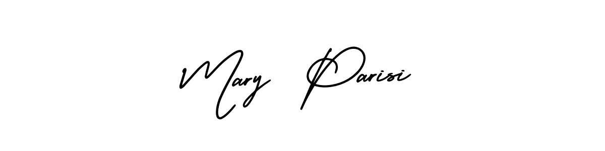 You should practise on your own different ways (AmerikaSignatureDemo-Regular) to write your name (Mary  Parisi) in signature. don't let someone else do it for you. Mary  Parisi signature style 3 images and pictures png