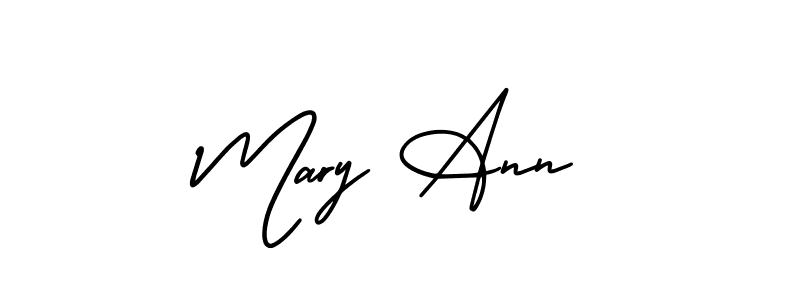 You should practise on your own different ways (AmerikaSignatureDemo-Regular) to write your name (Mary Ann) in signature. don't let someone else do it for you. Mary Ann signature style 3 images and pictures png