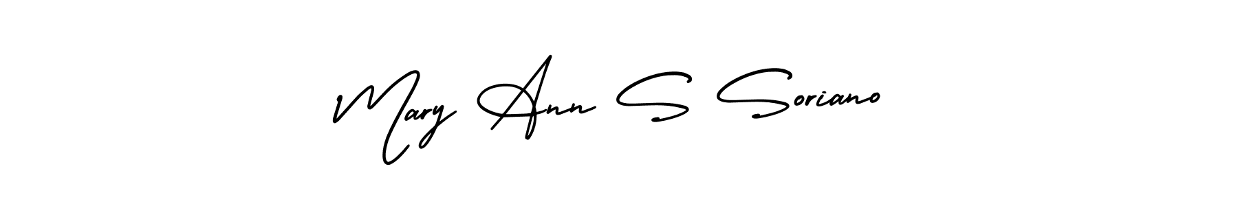 Make a beautiful signature design for name Mary Ann S Soriano. With this signature (AmerikaSignatureDemo-Regular) style, you can create a handwritten signature for free. Mary Ann S Soriano signature style 3 images and pictures png