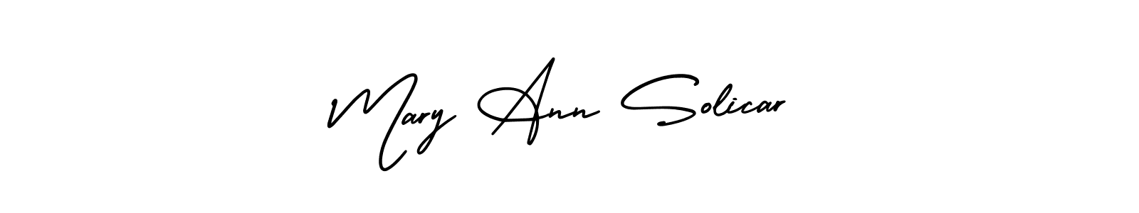 This is the best signature style for the Mary Ann Solicar name. Also you like these signature font (AmerikaSignatureDemo-Regular). Mix name signature. Mary Ann Solicar signature style 3 images and pictures png