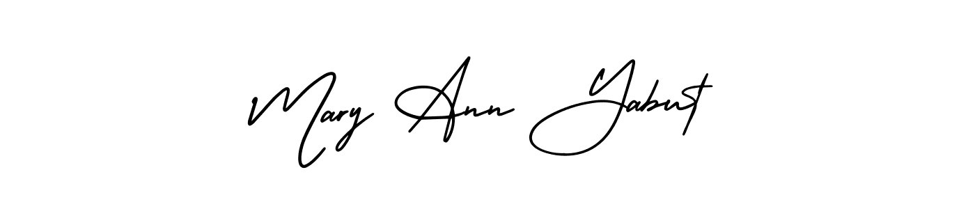 How to make Mary Ann Yabut name signature. Use AmerikaSignatureDemo-Regular style for creating short signs online. This is the latest handwritten sign. Mary Ann Yabut signature style 3 images and pictures png