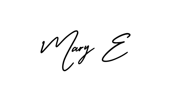 Use a signature maker to create a handwritten signature online. With this signature software, you can design (AmerikaSignatureDemo-Regular) your own signature for name Mary E. Mary E signature style 3 images and pictures png