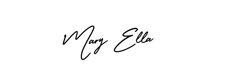 Create a beautiful signature design for name Mary Ella. With this signature (AmerikaSignatureDemo-Regular) fonts, you can make a handwritten signature for free. Mary Ella signature style 3 images and pictures png