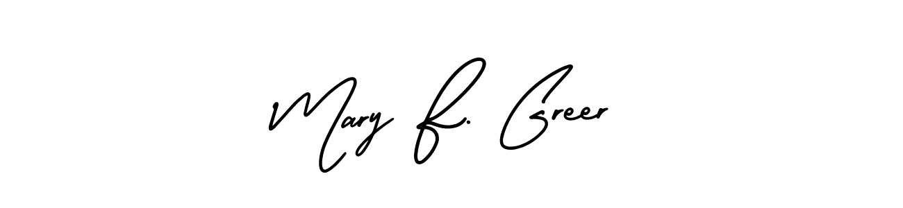 The best way (AmerikaSignatureDemo-Regular) to make a short signature is to pick only two or three words in your name. The name Mary F. Greer include a total of six letters. For converting this name. Mary F. Greer signature style 3 images and pictures png