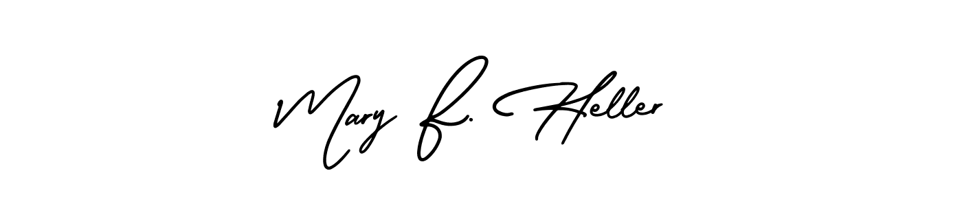 Create a beautiful signature design for name Mary F. Heller. With this signature (AmerikaSignatureDemo-Regular) fonts, you can make a handwritten signature for free. Mary F. Heller signature style 3 images and pictures png