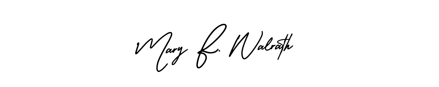 if you are searching for the best signature style for your name Mary F. Walrath. so please give up your signature search. here we have designed multiple signature styles  using AmerikaSignatureDemo-Regular. Mary F. Walrath signature style 3 images and pictures png