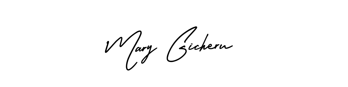 Create a beautiful signature design for name Mary Gicheru. With this signature (AmerikaSignatureDemo-Regular) fonts, you can make a handwritten signature for free. Mary Gicheru signature style 3 images and pictures png