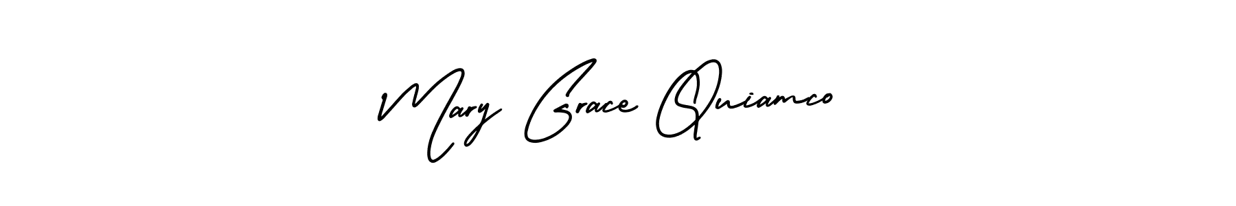 Mary Grace Quiamco stylish signature style. Best Handwritten Sign (AmerikaSignatureDemo-Regular) for my name. Handwritten Signature Collection Ideas for my name Mary Grace Quiamco. Mary Grace Quiamco signature style 3 images and pictures png